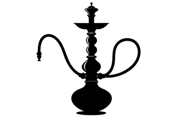 hookah isolated on black background