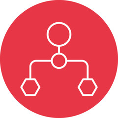 Workflow Diagram line circle icon
