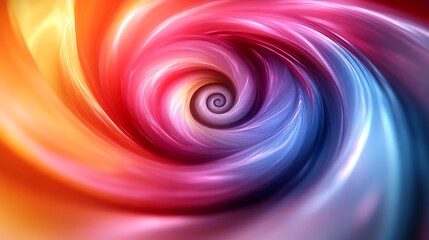 Obraz premium Abstract colorful spiral vortex.