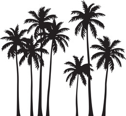 palm trees silhouettes