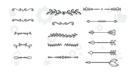 Collection of geometric vector floral frames. Round, oval, triangle, square Borders decorated with hand drawn delicate flowers, branches, leaves, blossom.