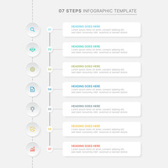 Weekly Timeline Infographic Template Design with 7 Options