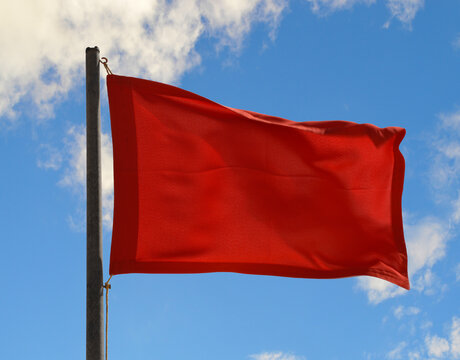 A red flag at the beach