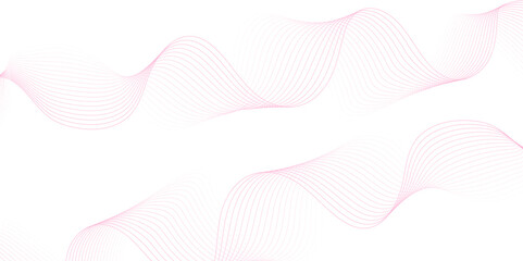 pink wave curve lines banner background design. Abstract soft wave lines dynamic flowing pink light isolated background. Vector Illustration of the pink pattern of lines. Black stripes on white .