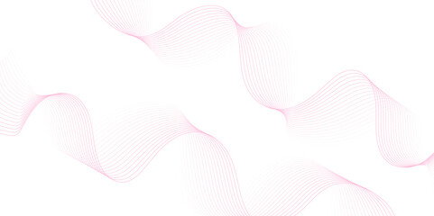 pink wave curve lines banner background design. Abstract soft wave lines dynamic flowing pink light isolated background. Vector Illustration of the pink pattern of lines. Black stripes on white .