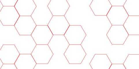 abstract geometric red texture background red hexagon 3D background texture. 3d rendering illustration. Clear pattern abstract background hexagon .Futuristic abstract banner.