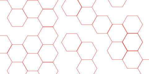 abstract geometric red texture background red hexagon 3D background texture. 3d rendering illustration. Clear pattern abstract background hexagon .Futuristic abstract banner.