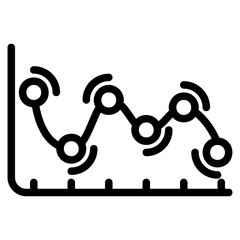 Line graph icon