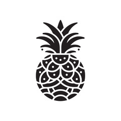 Obraz premium Modern Pineapple Icon Vector Art & Illustration