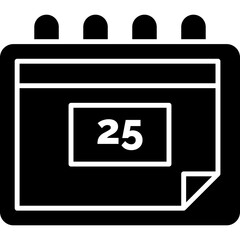 25 december, calendar, christmas, christmas day, holiday Icon
