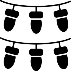 Christmas, decoration, garlands, lights Icon