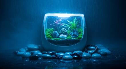 Bonsai on spa with spa stones, beautiful Zen ambience