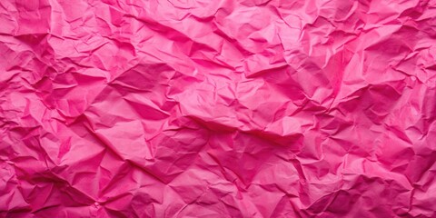 Fototapeta premium Deep Pink Crinkled Paper Texture A Vibrant Background Image