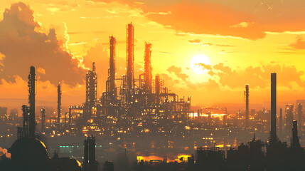 Naklejka premium Network of gleaming steel pipes runs with precision. Abstract pipe industry background, Industrial Factory. Various mechanisms and metal pipes