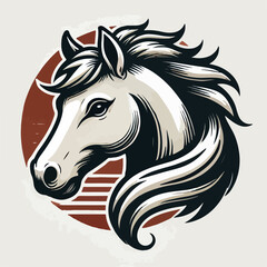 horse head vector