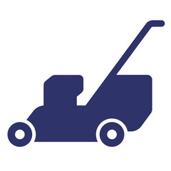 lawn mower icon on white