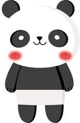 Hand drawn cute panda cartoon