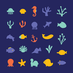 deep-sea-design-element-collection