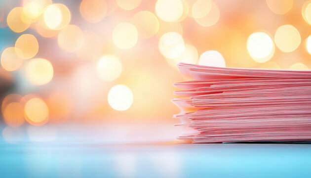 Stack of organized tax file folders with clear labeling for easy deductions, creating sense of order and efficiency