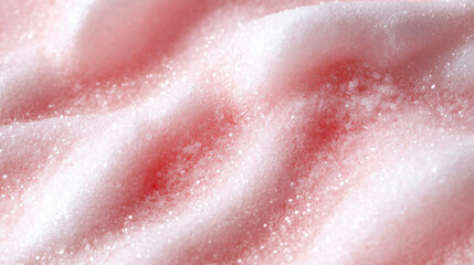 Fototapeta premium A close-up of delicate pink and white textured sugar granules, perfect for designing sweet-themed events, candy-related promotions, or pastel aesthetic projects.