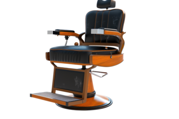 Saloon Chair. White or PNG Transparent Background.