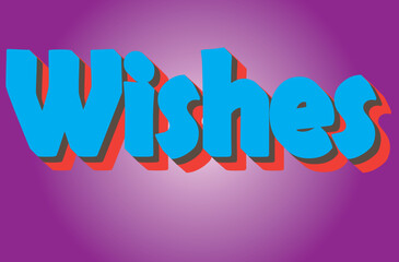 wishes vector text effect design 