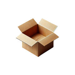 A Cardboard box on a transparent background. Generative AI