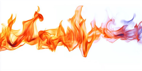 Flame design material on a clean white background, showcasing amazing details and perfect composition with high-definition photography and masterful skills in creating stunning visual effects.