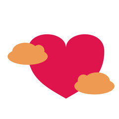 abstract icons on valentine's day