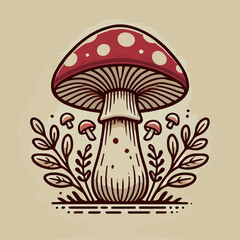 illustration of mushrooms