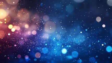 Festive Sparkling Blue and Gold Glitter Background