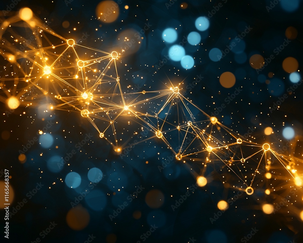 Canvas Prints abstract glowing network connection.