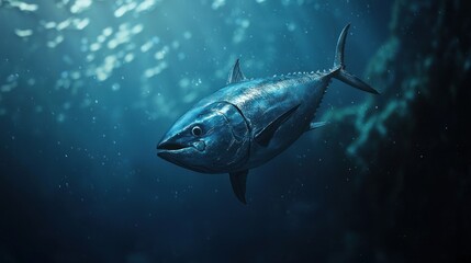Majestic Tuna in Deep Ocean Habitat