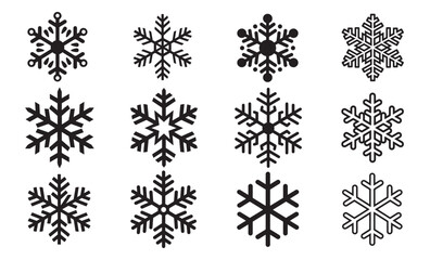 Snowflake Design Bundle, Snowflake icon set.