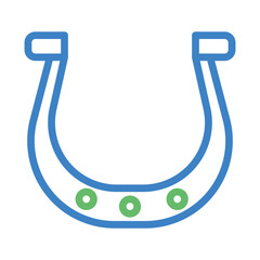 Horseshoe icon. Concept of good luck, fortune, and success.