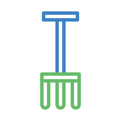 Garden fork icon. Concept of gardening, farming, and agriculture.
