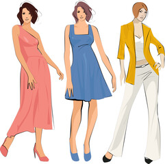 Woman in fashionwear