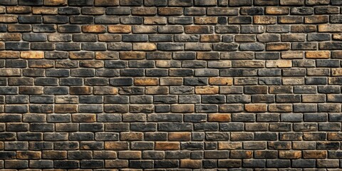 Obraz premium A close-up of a brick wall with a rustic and aged aesthetic, showcasing the natural variations in color and texture of the bricks