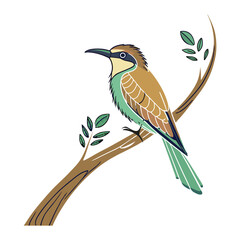 Beautiful Vector colorful bird-3