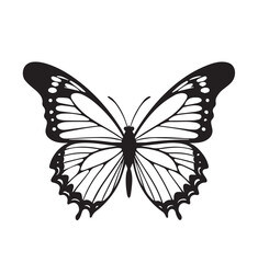 A silhouette black and white Big butterfly icon