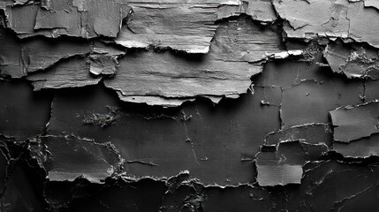 Obraz premium Dark gray, cracked, textured, paint surface.