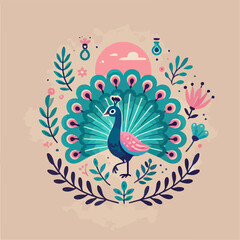 peacock feather illustration