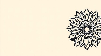 Obraz premium Abstract Floral Design on Beige Background