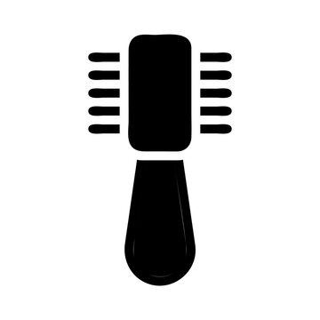 recommend clip art: Hairbrush silhouette icon. Concept of hair care, beauty, and grooming.