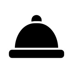 Cloche serving tray silhouette. Concept of service, delivery, and presentation.