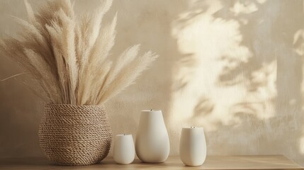 "Serene Boho Bliss: Pastel Elegance with Natural Floral Charm"