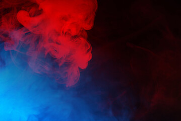 Blue steam on a black background.