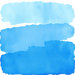 watercolor washes in varying shades of blue