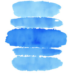 watercolor washes in varying shades of blue