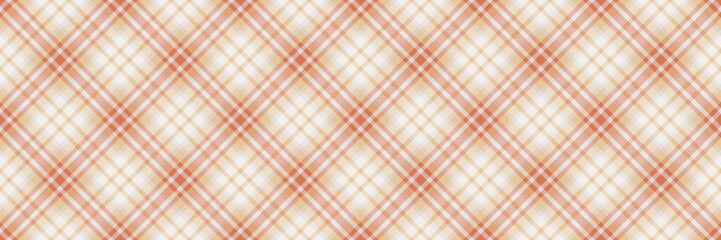 Guy tartan fabric textile, ethnicity background texture plaid. Kid pattern check seamless vector in orange and white colors.